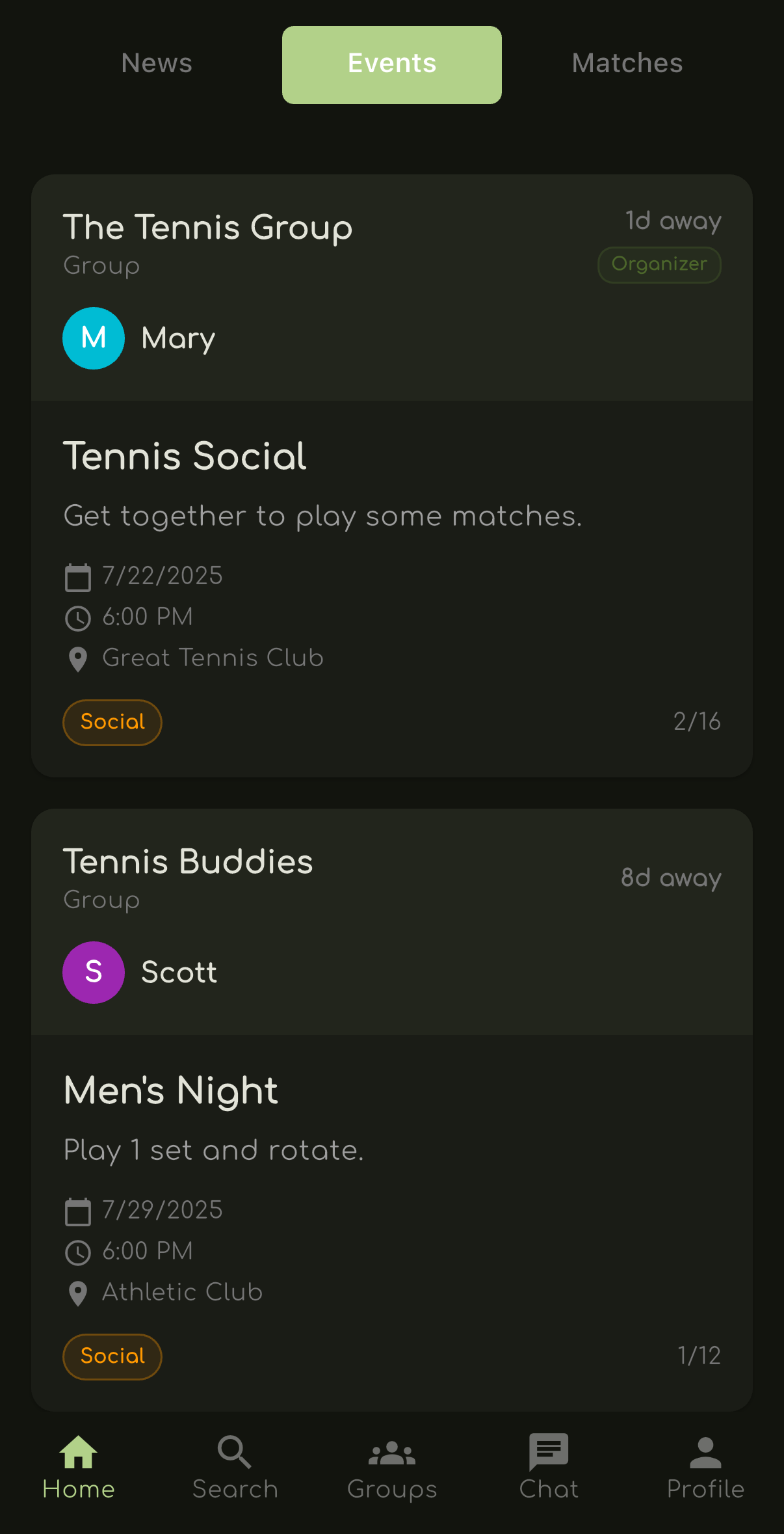 Events Calendar