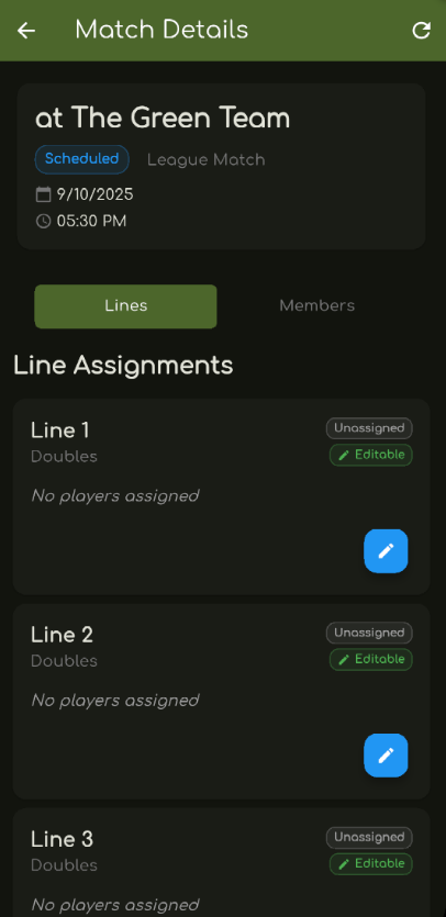 Line Assignments